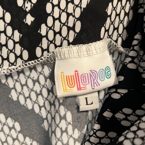 LuLaRoe size large black and white maxi dress or long skirt - Picture 2 of 2